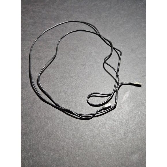 Pandora Sterling Silver Black Cord Necklace Lariat Style 40" - Picture 3 of 10